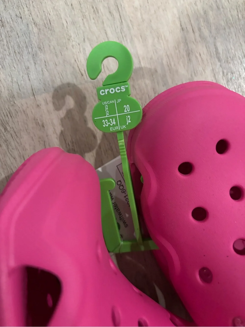 CROCS Kids Hot Pink Vented Clog Sandals
